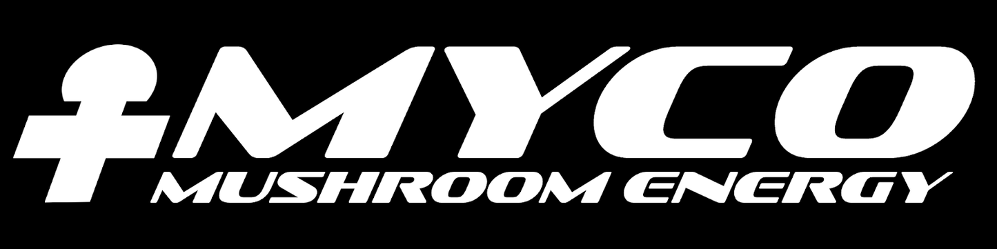 Myco mushroom energy drink  with lion's mane and cordyceps logo